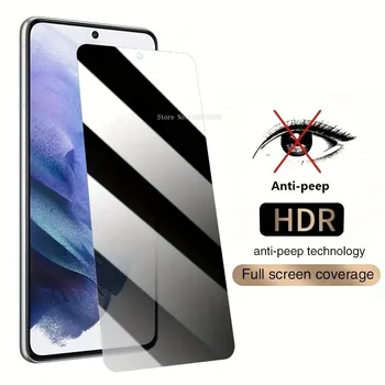 2Pcs Polno Kritje Anti-peep Screen Protector For Samsung Galaxy S22 S23 S21 Plus Zasebnosti Stekla