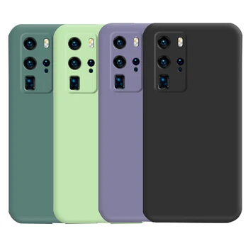 Barva tekočine tpu silikon shockproof in na praske odporen mobilni telefon primeru za Huawei P40 pro primeru mobilni telefon