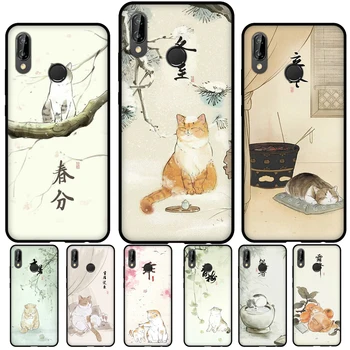 Japonski Mačka, Kulturo, Estetiko, Umetnost, Za Huawei P40 P30 P20 Lite Mate 20 Pro Primeru Za Huawei P Smart 2019 2021 Ž Telefon Kritje